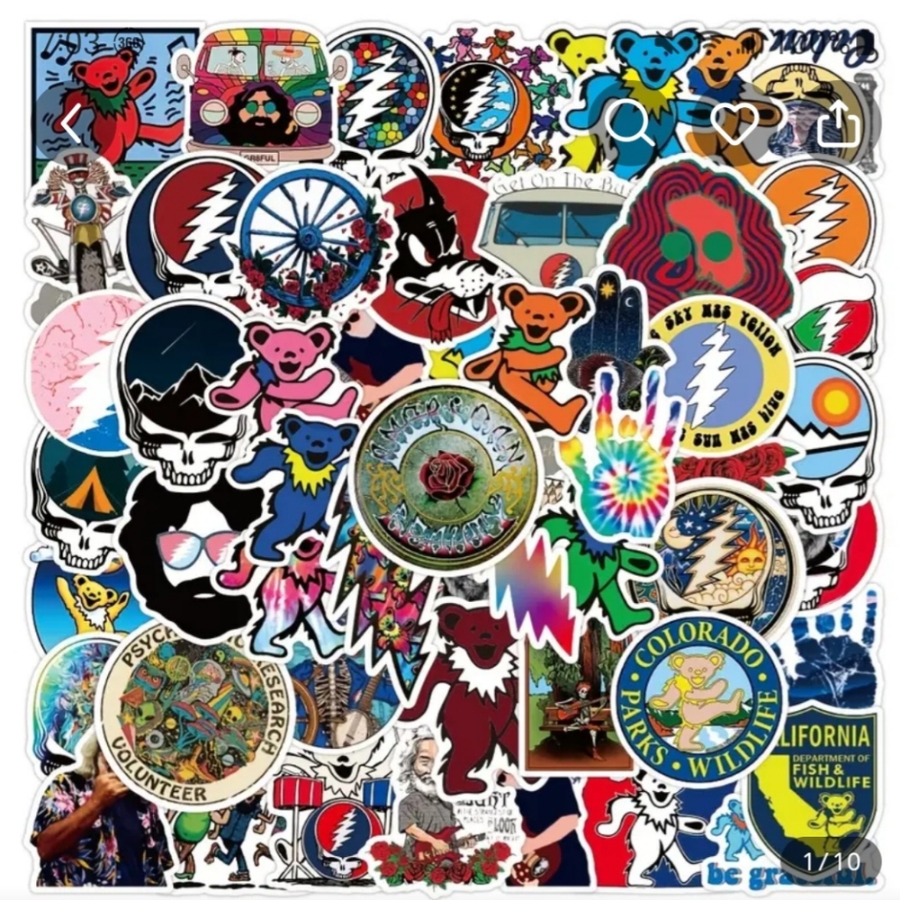 50 Grateful Dead Stickers
